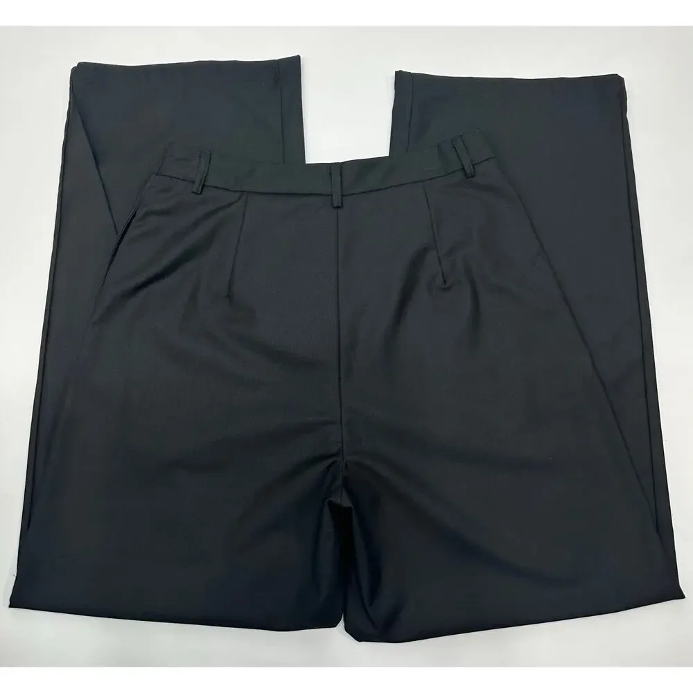 NWT Commense Black Wide Leg Dress Pants Elegant & Polished Size L - Picture 6 of 10